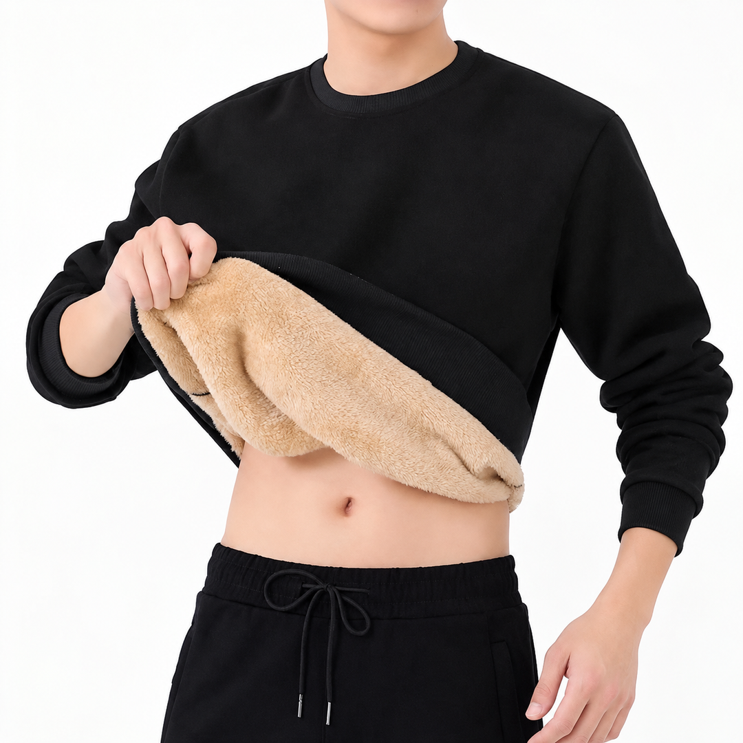 FLEECE CREW NECK SWEATSHIRT FOR MEN