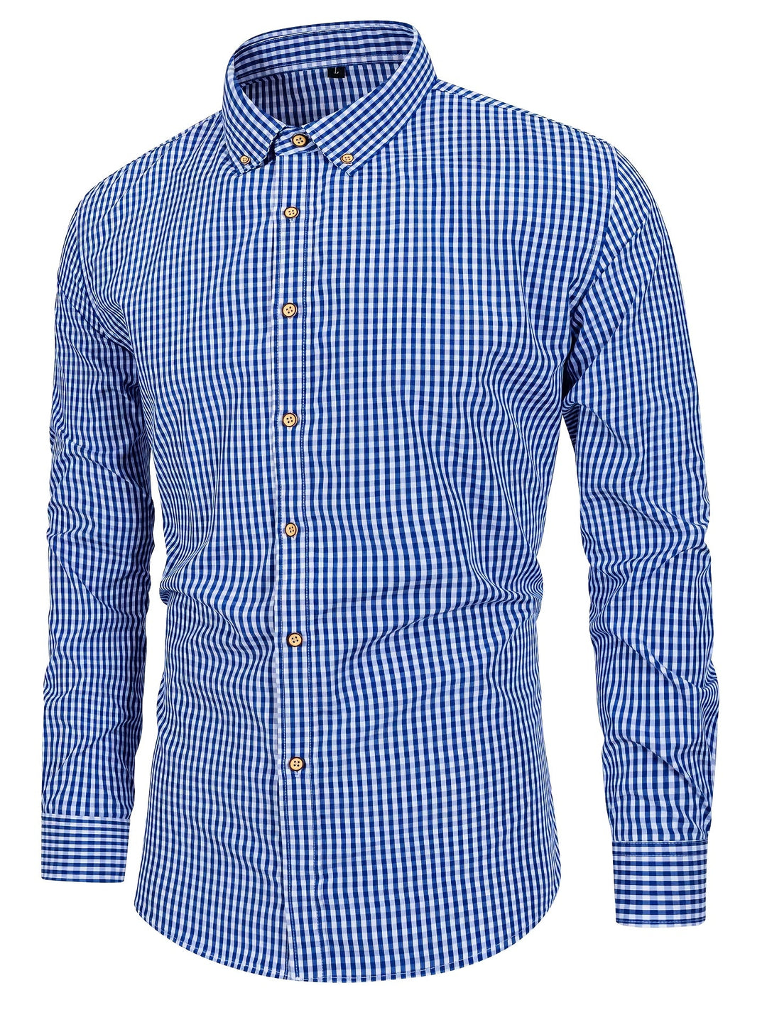 PLAID BUTTON-UP SHIRT FOR MEN