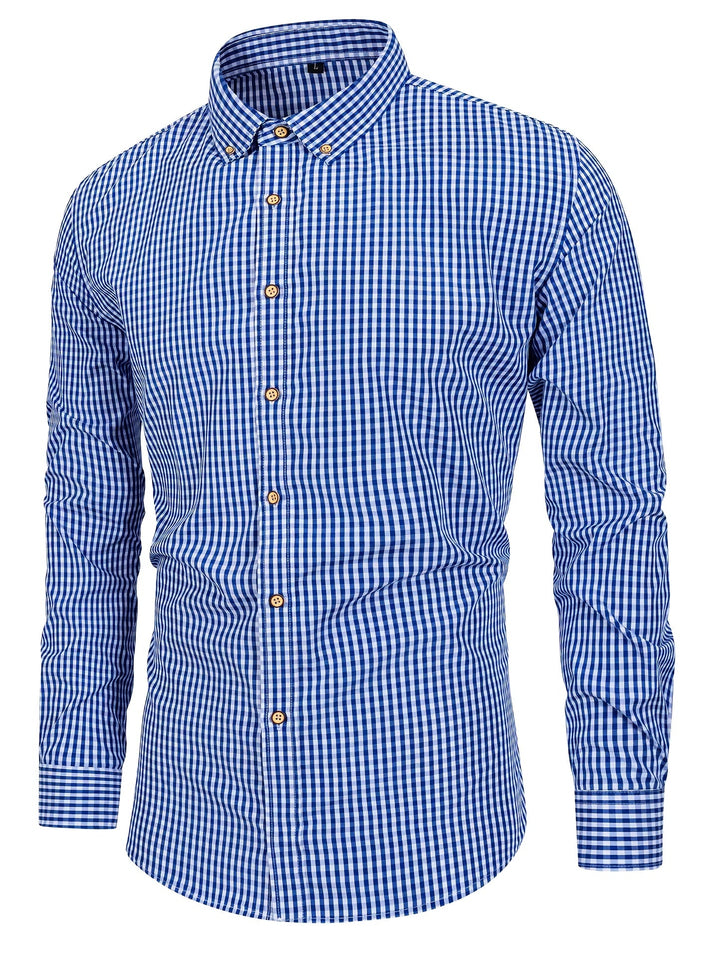 PLAID BUTTON-UP SHIRT FOR MEN