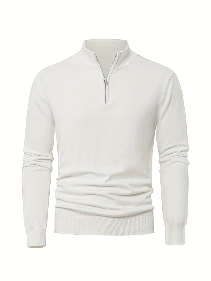 HALF ZIP KNIT SWEATER FOR MEN