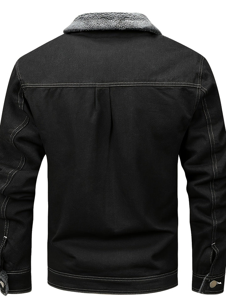 WARM DENIM JACKET FOR MEN