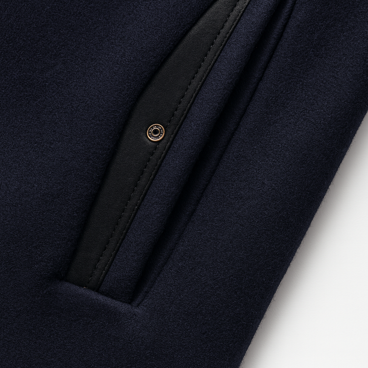 COLORBLOCK WOOL OVERCOAT FOR MEN