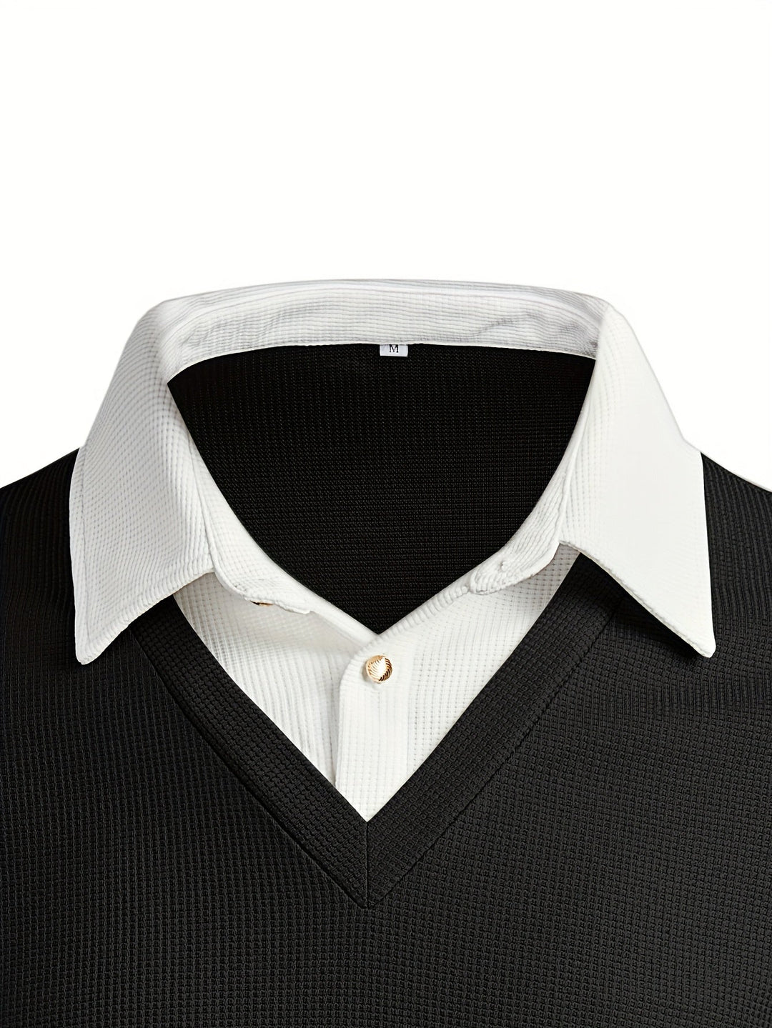 TEXTURED COLOURBLOCK POLO FOR MEN