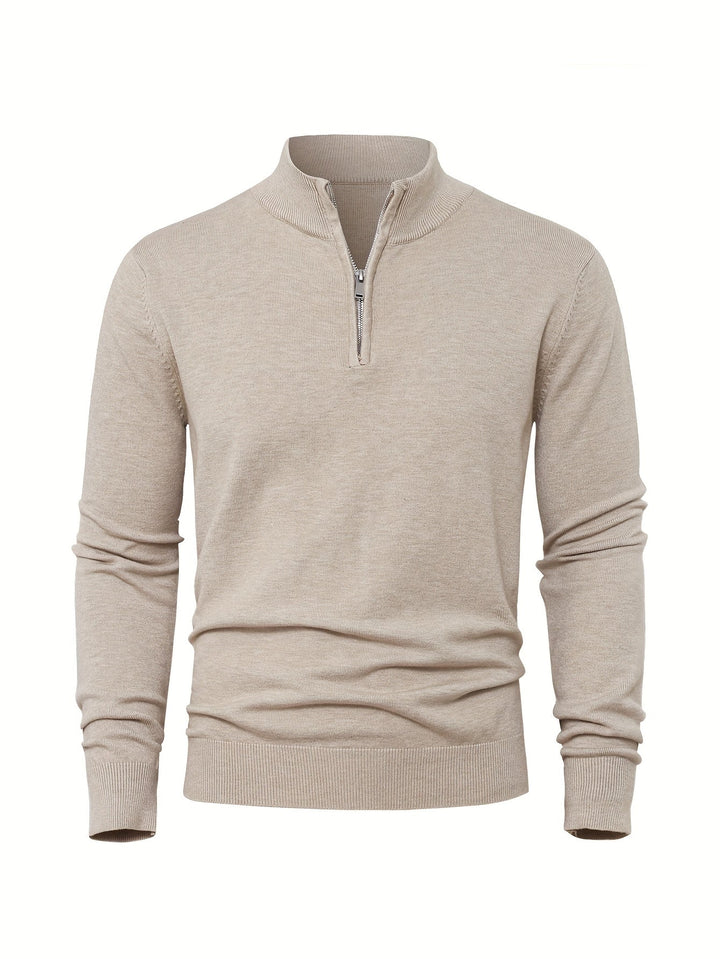 HIGH NECK ZIP SWEATER FOR MEN