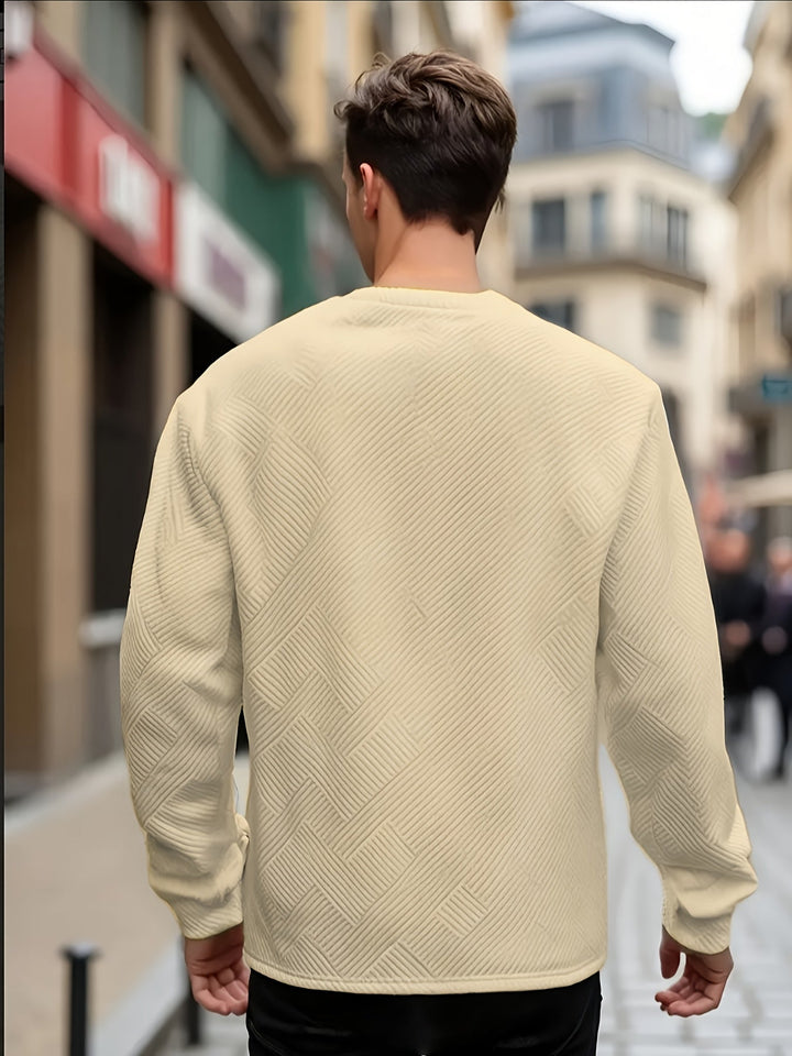 JACQUARD CREW NECK SWEATSHIRT FOR MEN