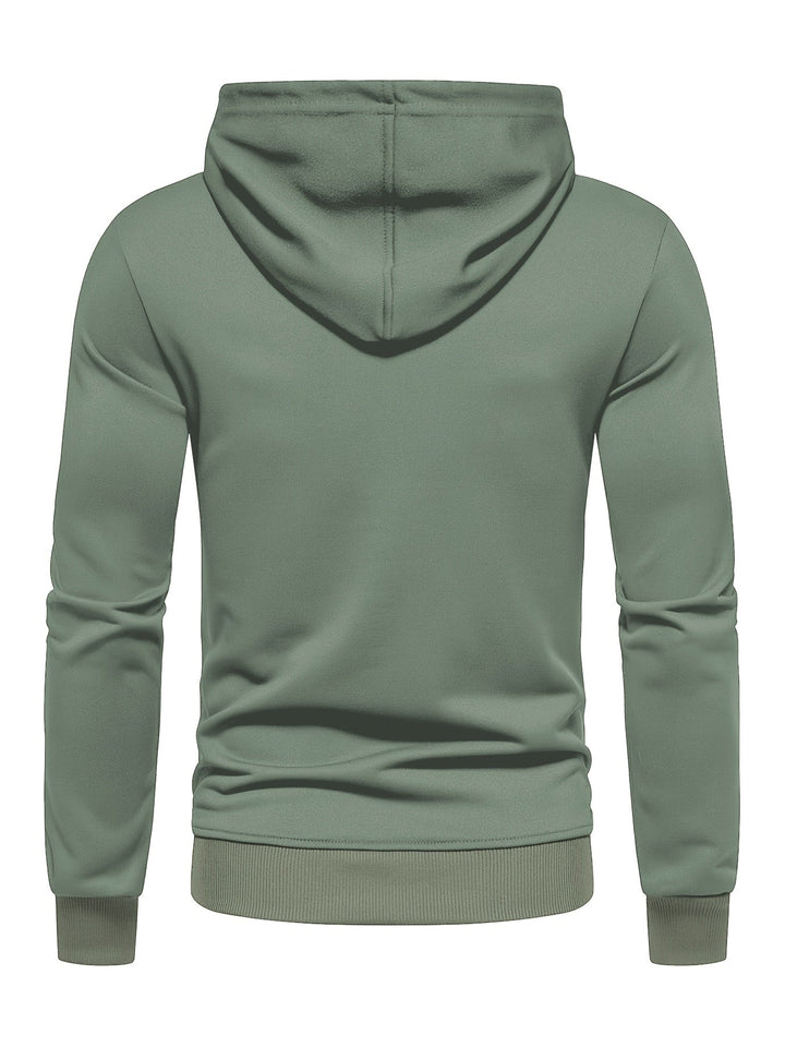SOLID DRAWSTRING HOODIE FOR MEN