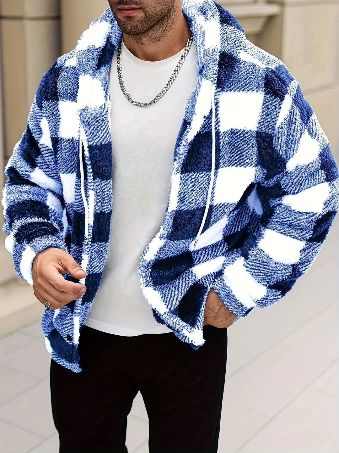 COLOURBLOCK HOODED JACKET FOR MEN
