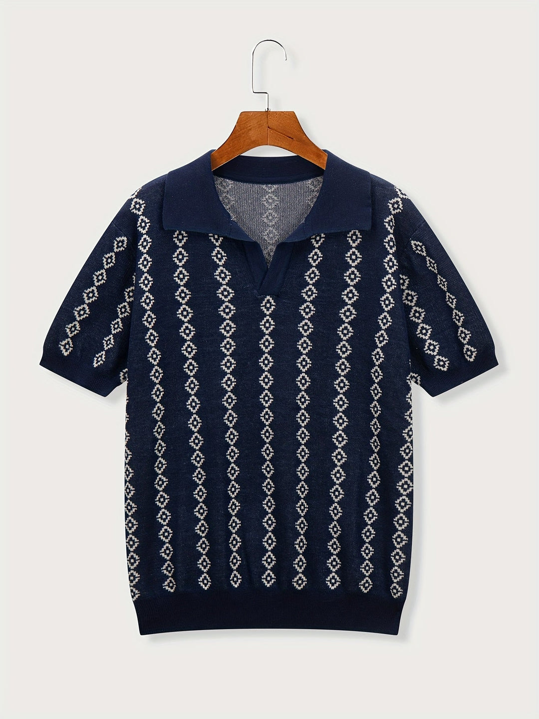 GEOMETRIC KNIT SHIRT FOR MEN