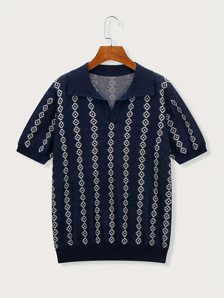 GEOMETRIC KNIT SHIRT FOR MEN