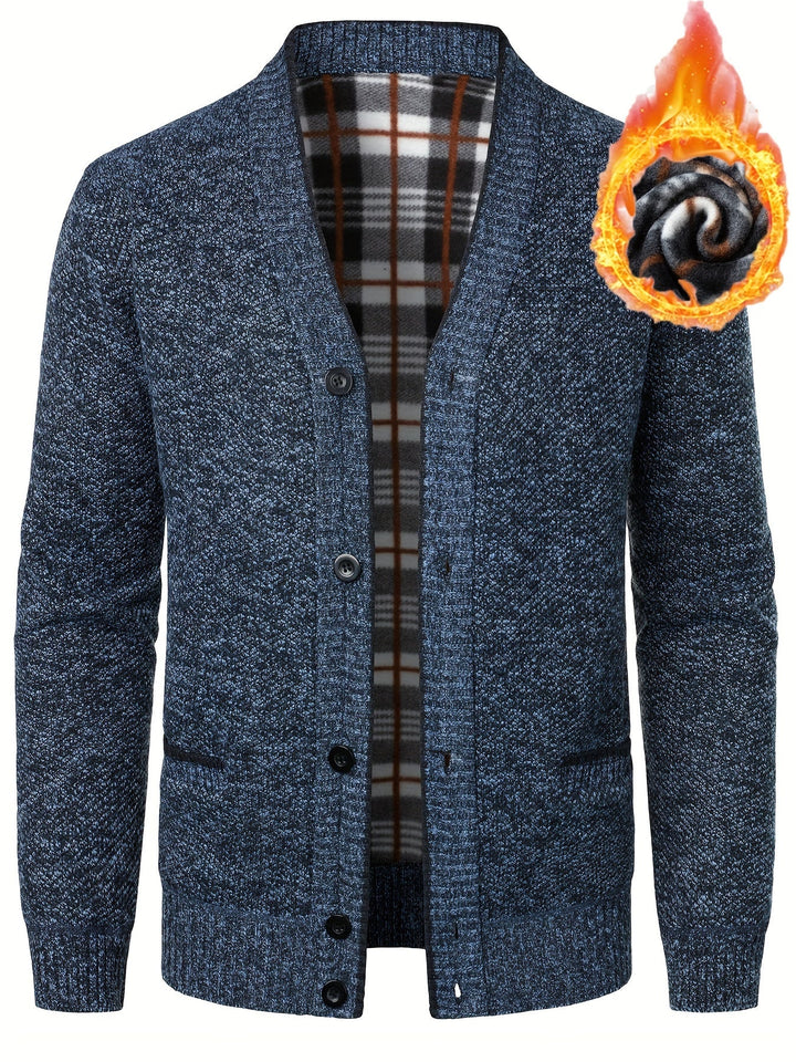 FLEECE KNIT CARDIGAN FOR MEN