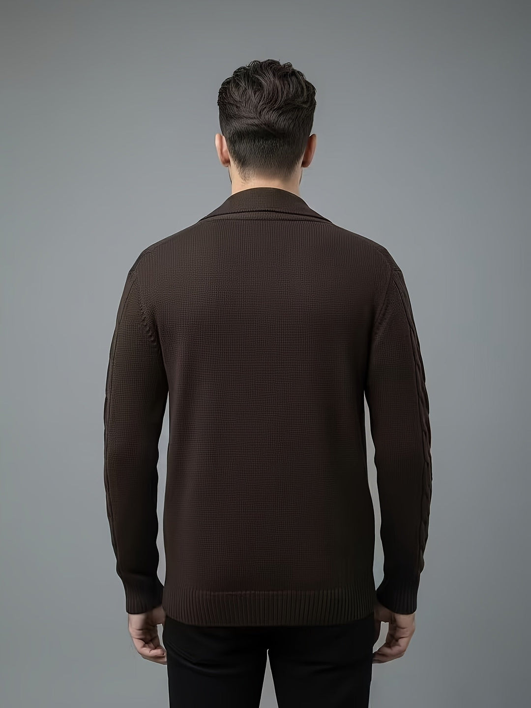 RIBBED KNIT SWEATER FOR MEN