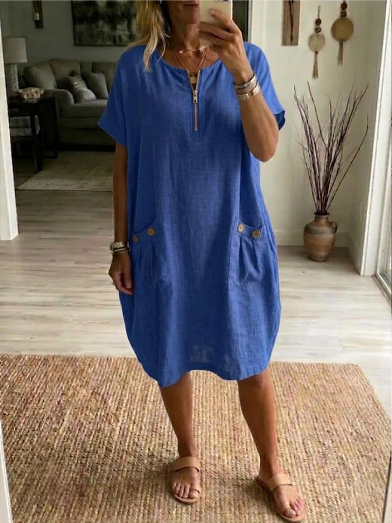 BEAUMONT NICE | ROBE AVEC FERMETURE ÉCLAIR À L'AVANT POUR FEMMES