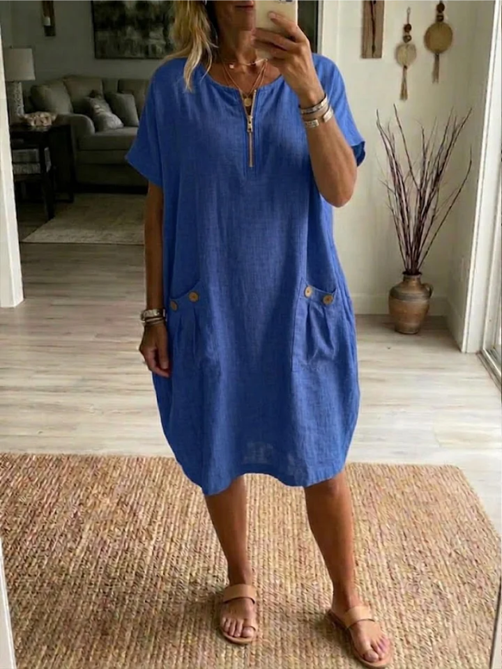 BEAUMONT NICE | ROBE AVEC FERMETURE ÉCLAIR À L'AVANT POUR FEMMES