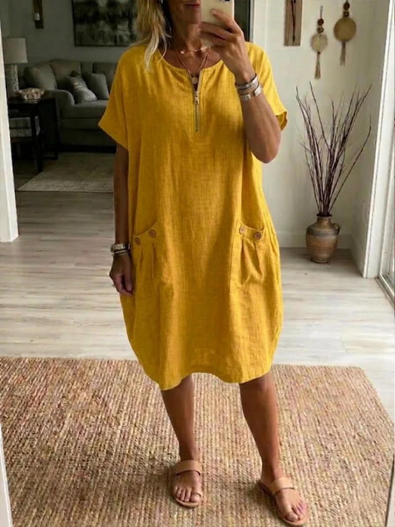 BEAUMONT NICE | ROBE AVEC FERMETURE ÉCLAIR À L'AVANT POUR FEMMES