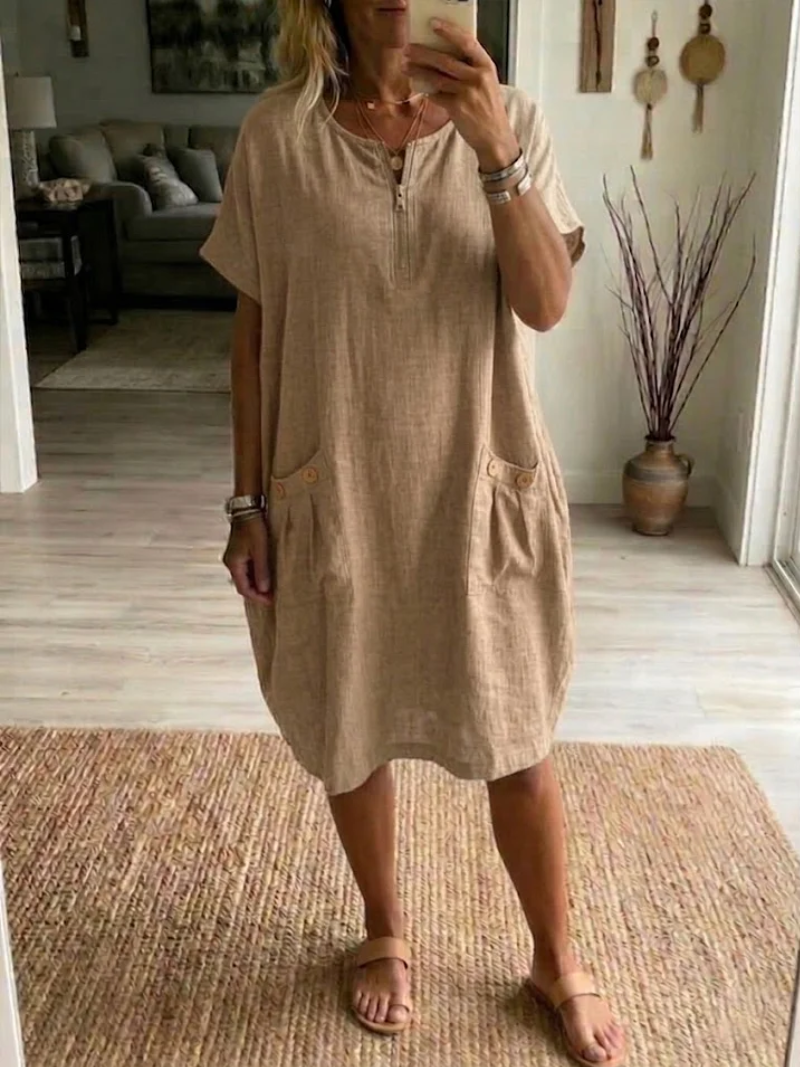 BEAUMONT NICE | ROBE AVEC FERMETURE ÉCLAIR À L'AVANT POUR FEMMES