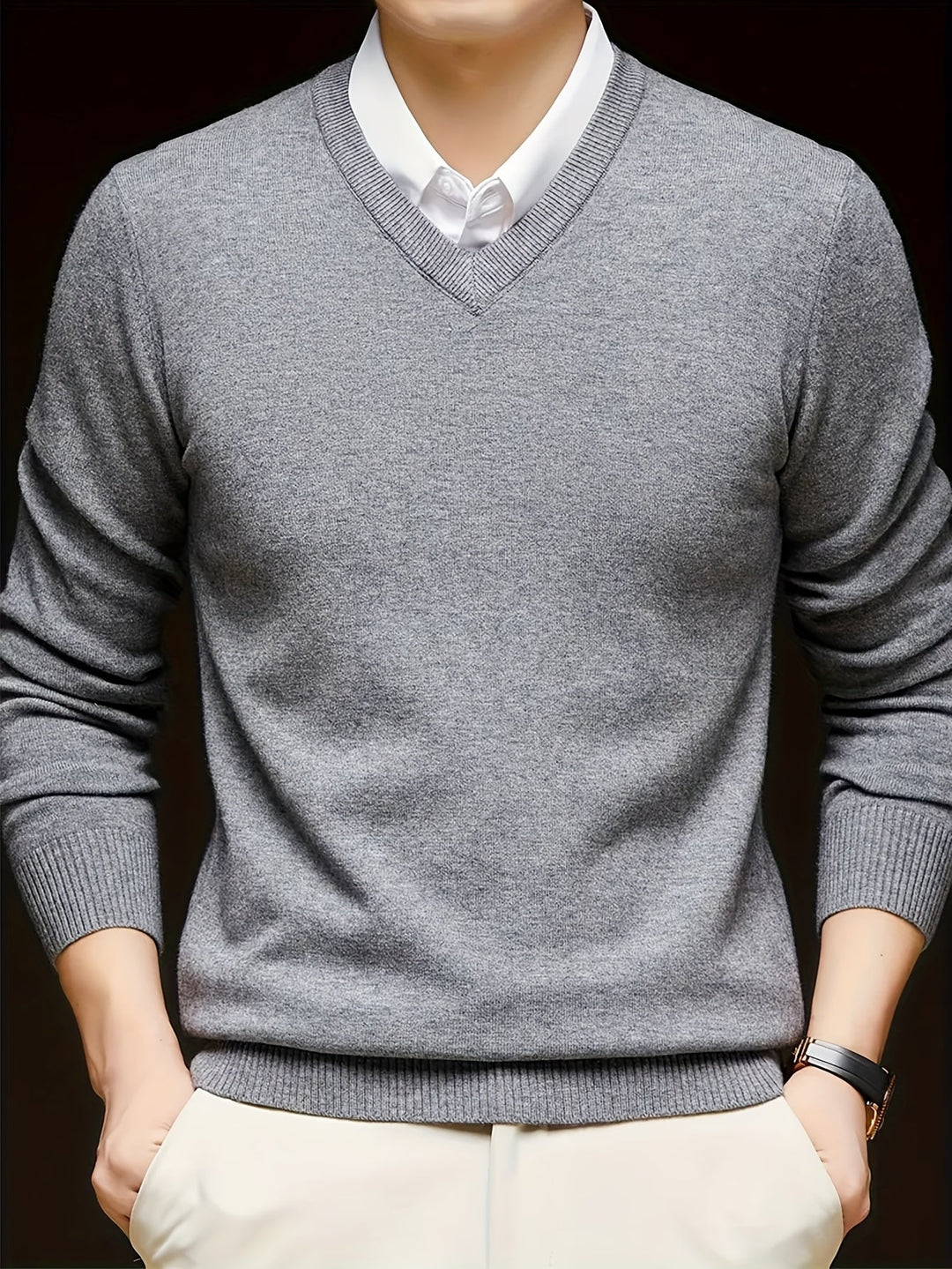 V NECK SWEATER FOR MEN