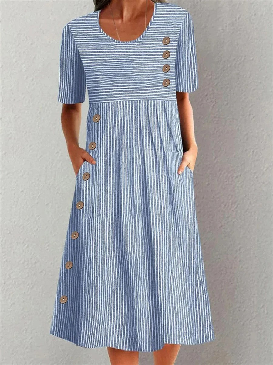 BEAUMONT NICE | ROBE D'ÉTÉ À RAYURES POUR FEMMES