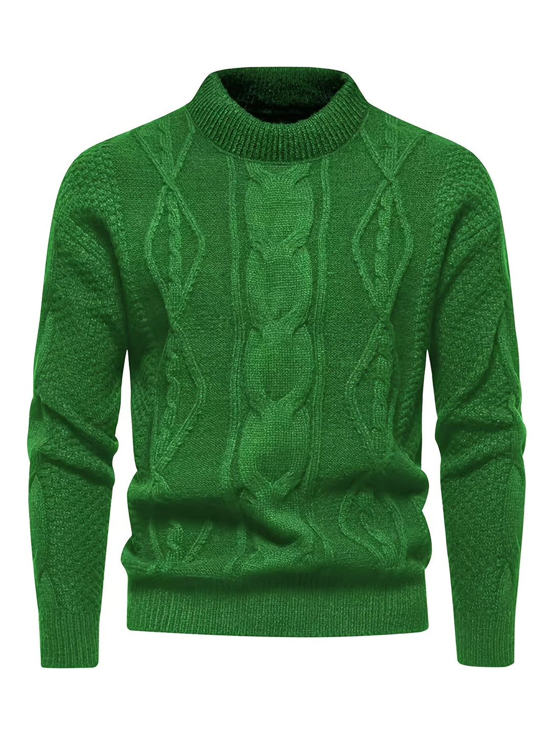 CABLE KNIT CREW NECK SWEATER FOR MEN