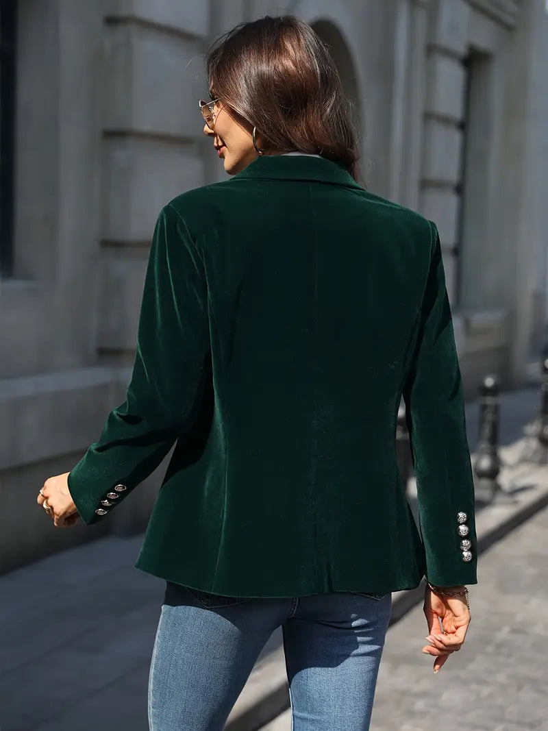 BEAUMONT NICE | BLAZER EN AJUSTÉ AVEC BOUTONS DORÉS POUR FEMMES