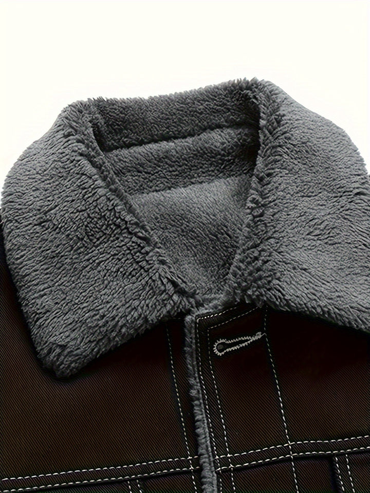 WARM DENIM JACKET FOR MEN