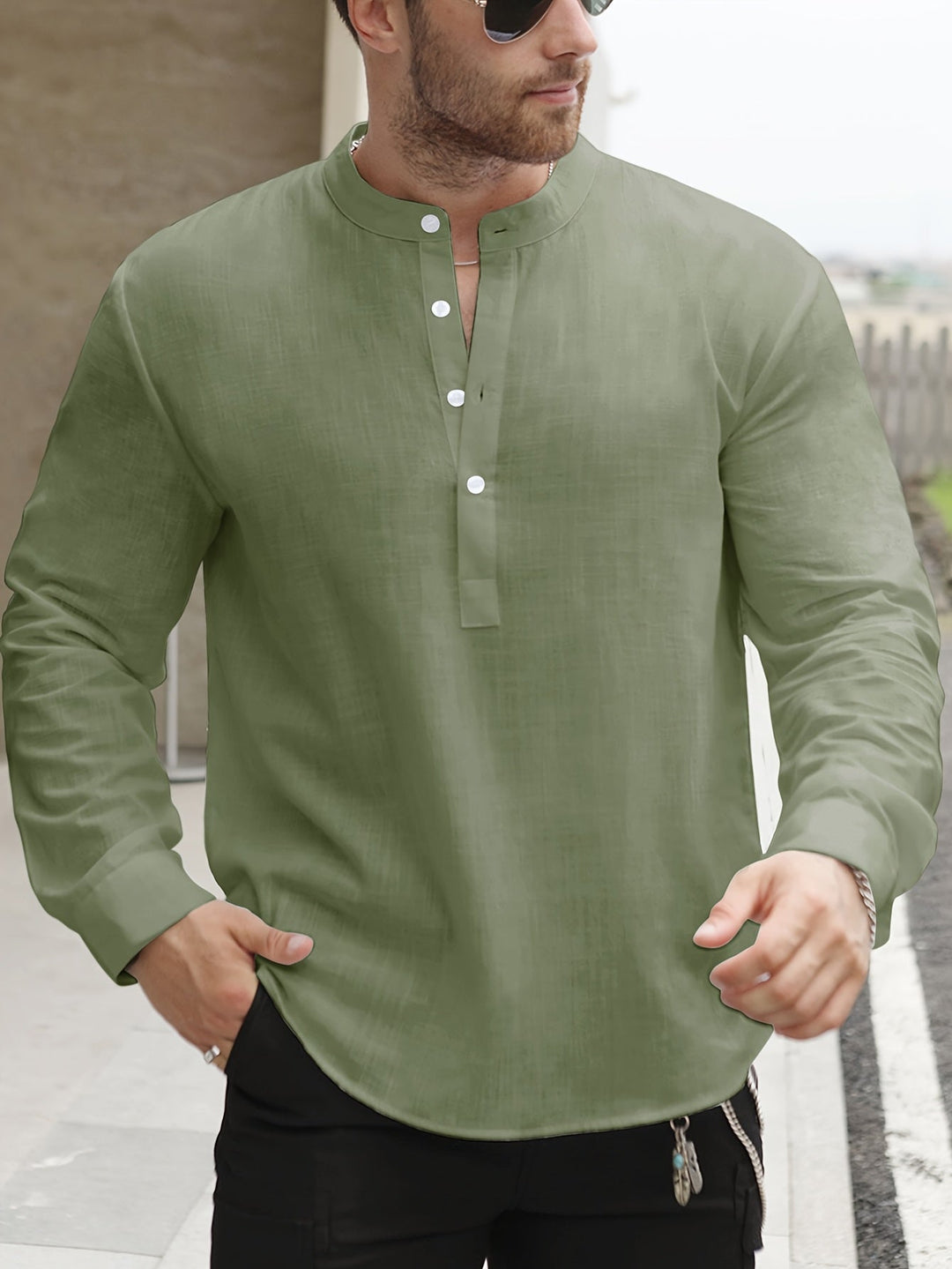 BOAT NECK SHIRT FOR MEN
