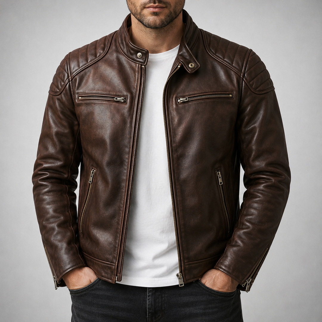 RUGGED MOTO JACKET FOR MEN