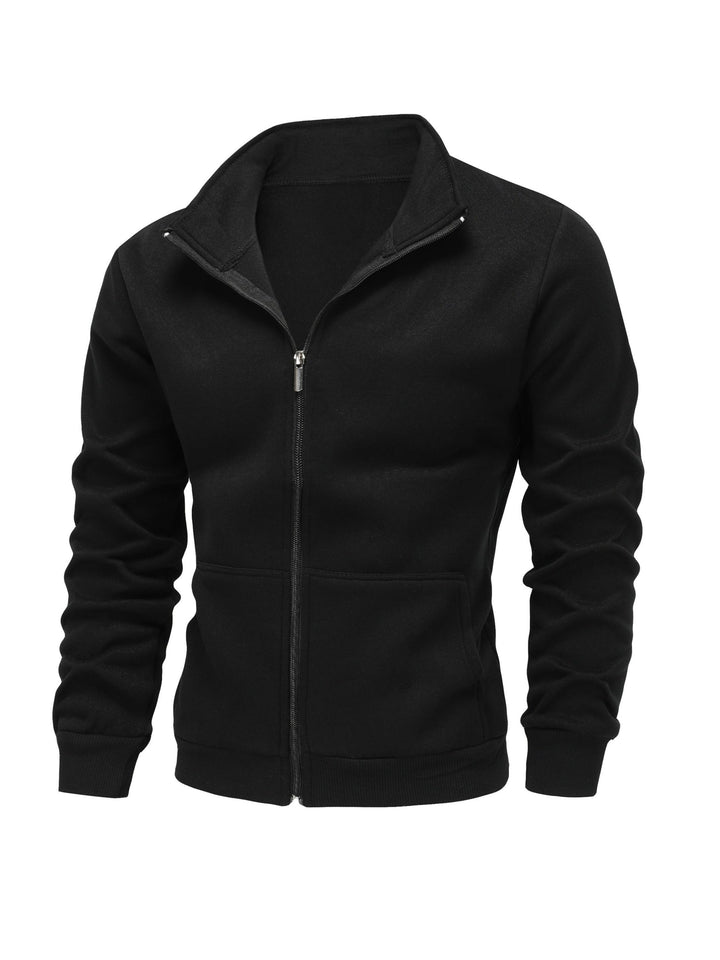 HIGH NECK ZIP HOODIE JACKET FOR MEN