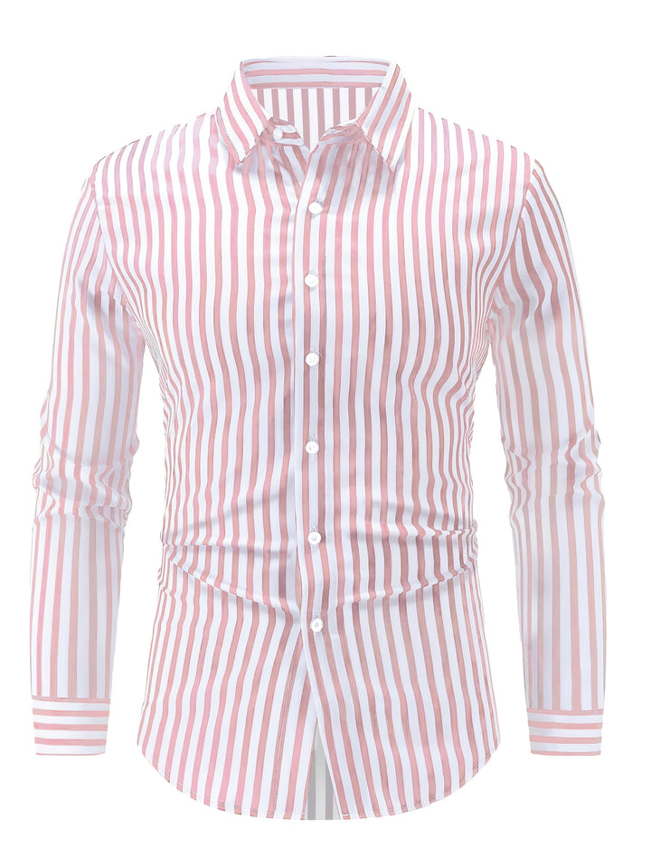 STRIPED LONG SLEEVE SHIRT FOR MEN