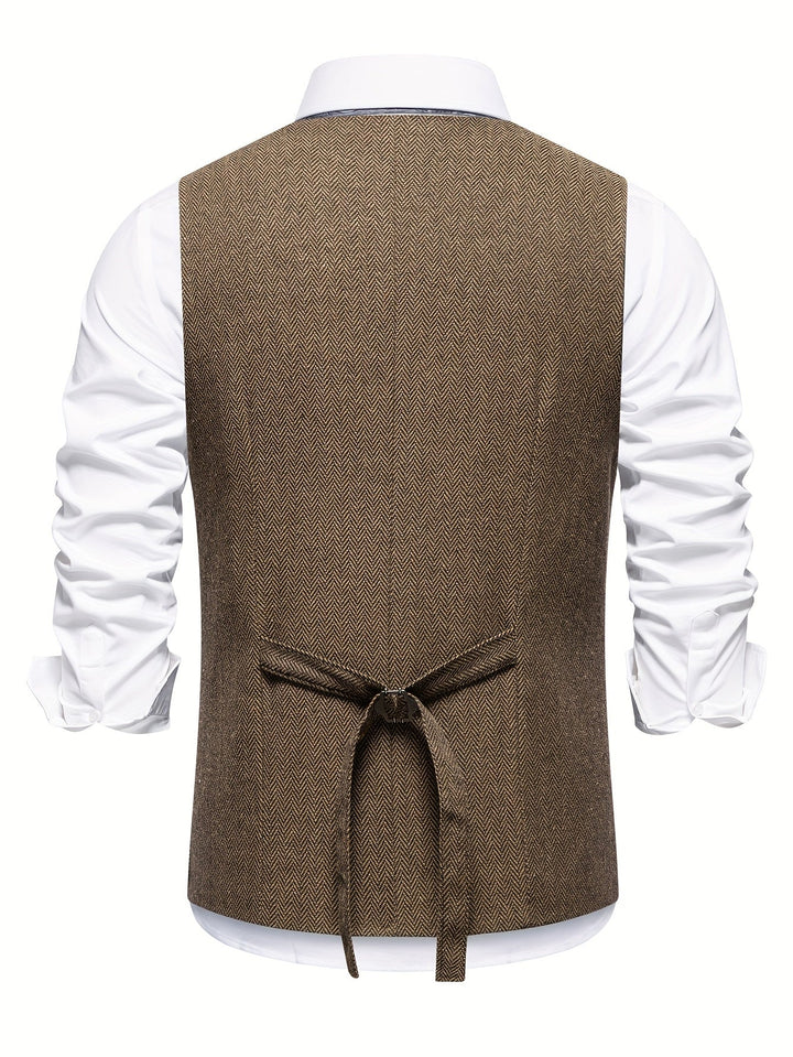 VINTAGE BUTTON VEST FOR MEN