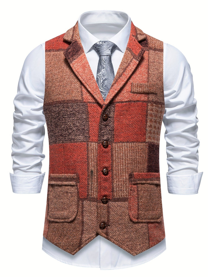 FORMAL TWEED VEST FOR MEN