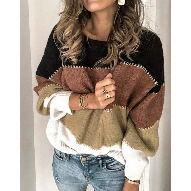 BEAUMONT NICE | PULL PATCHWORK RAYÉ POUR FEMMES