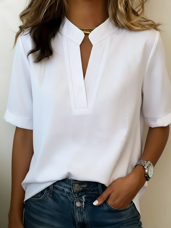 BEAUMONT NICE | BLOUSE EN CRÊPE AVEC COL RAFFINÉ POUR FEMMES