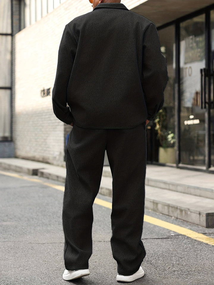 ZIPPER TWO-PIECE SET FOR MEN