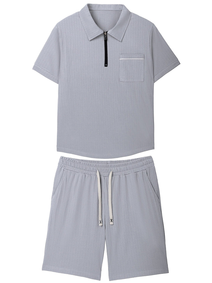 DRAWSTRING POLO SET FOR MEN