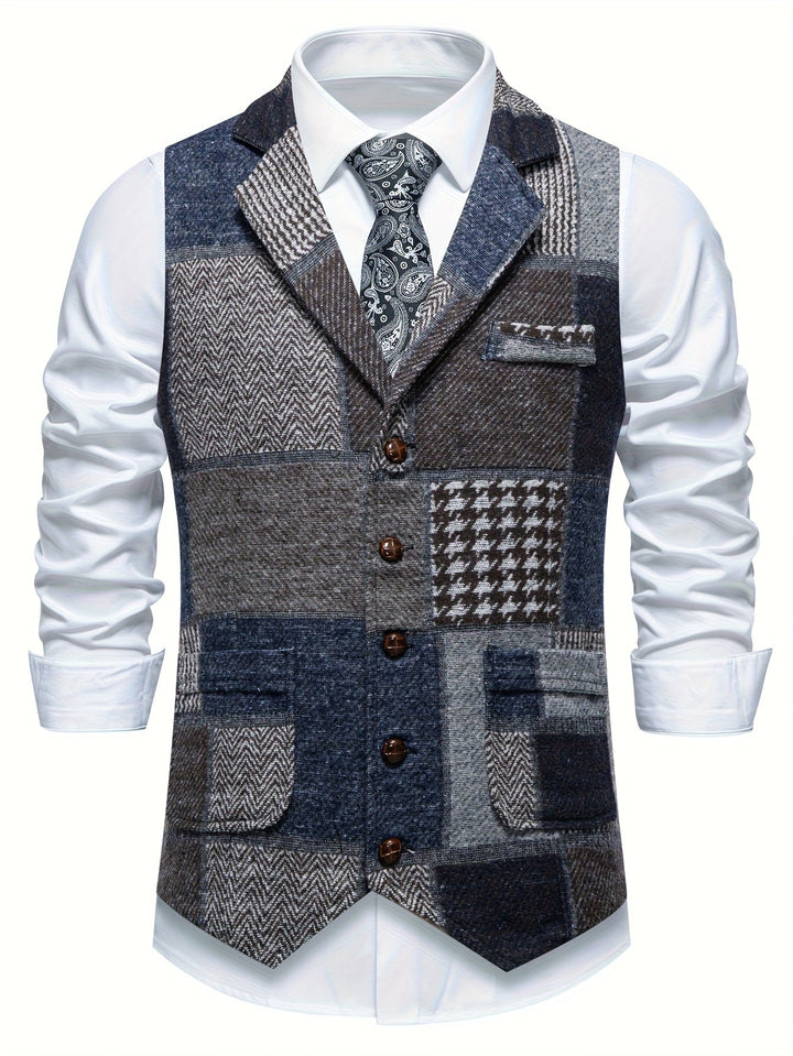 FORMAL TWEED VEST FOR MEN