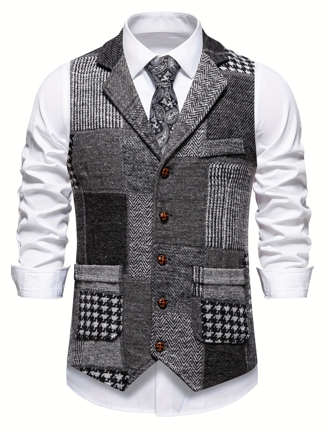 FORMAL TWEED VEST FOR MEN