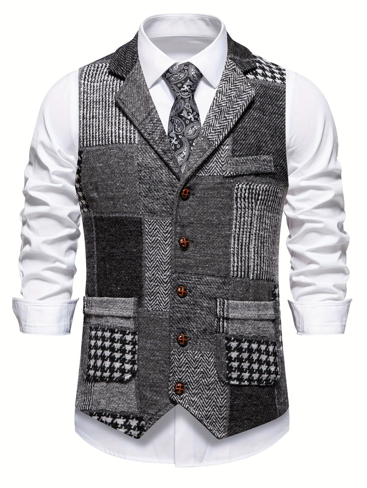 FORMAL TWEED VEST FOR MEN