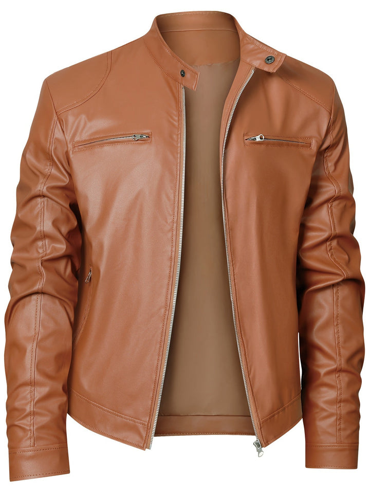 ZIP MOTORCYCLE JACKET FOR MEN