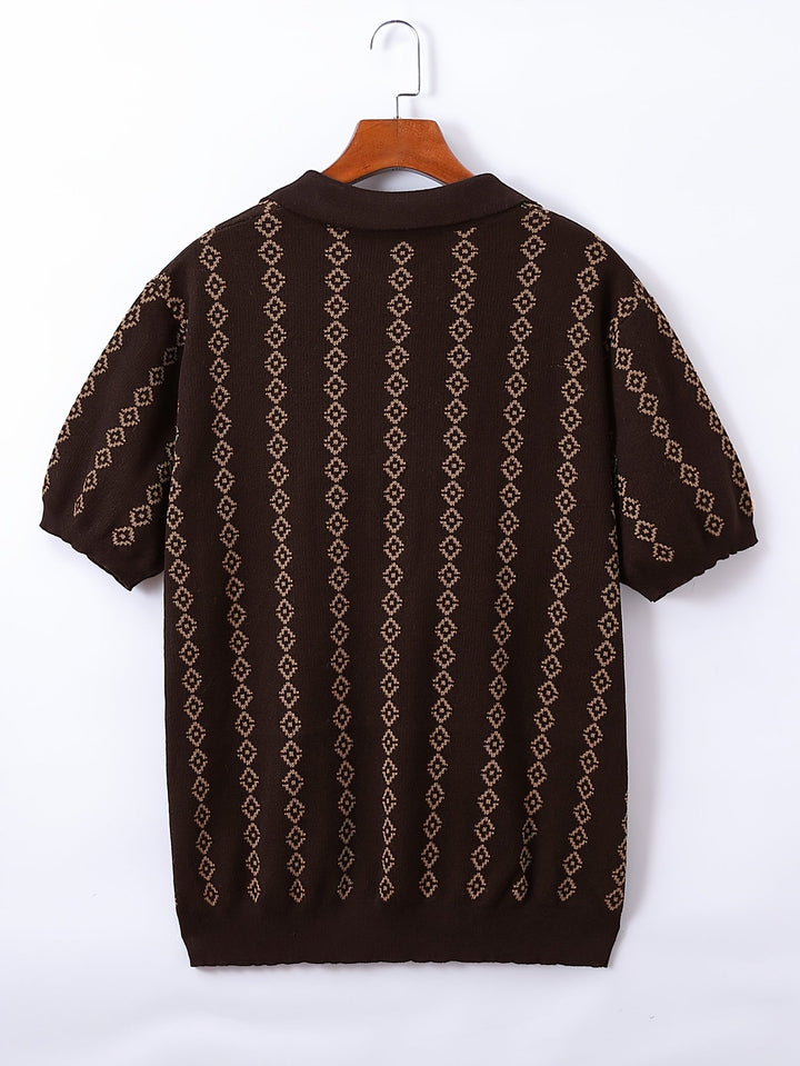GEOMETRIC KNIT SHIRT FOR MEN