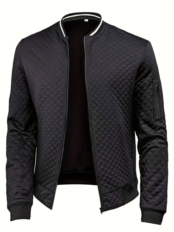 CHECKERED ZIPPER JACKET FOR MEN