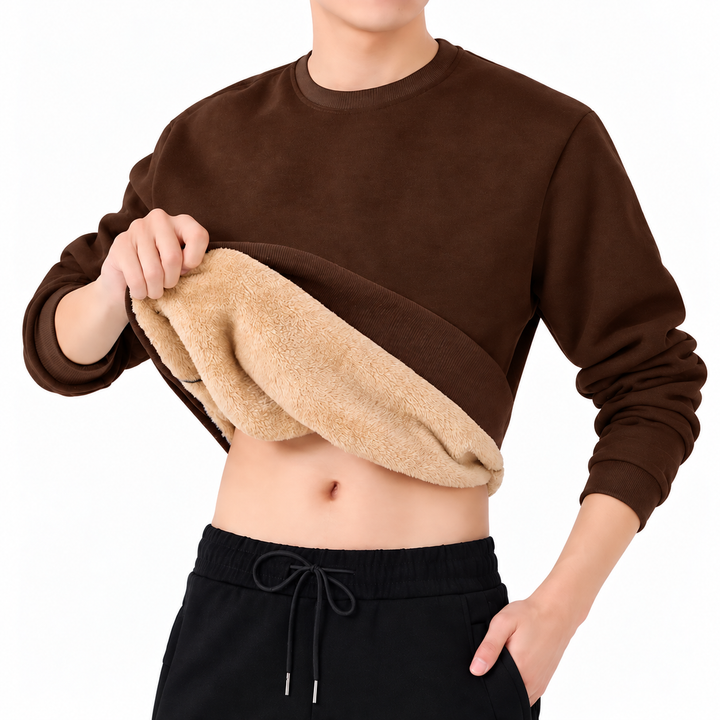 FLEECE CREW NECK SWEATSHIRT FOR MEN