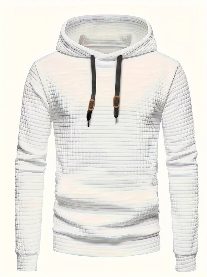 CHECKERED HOODED SWEATSHIRT FOR MEN