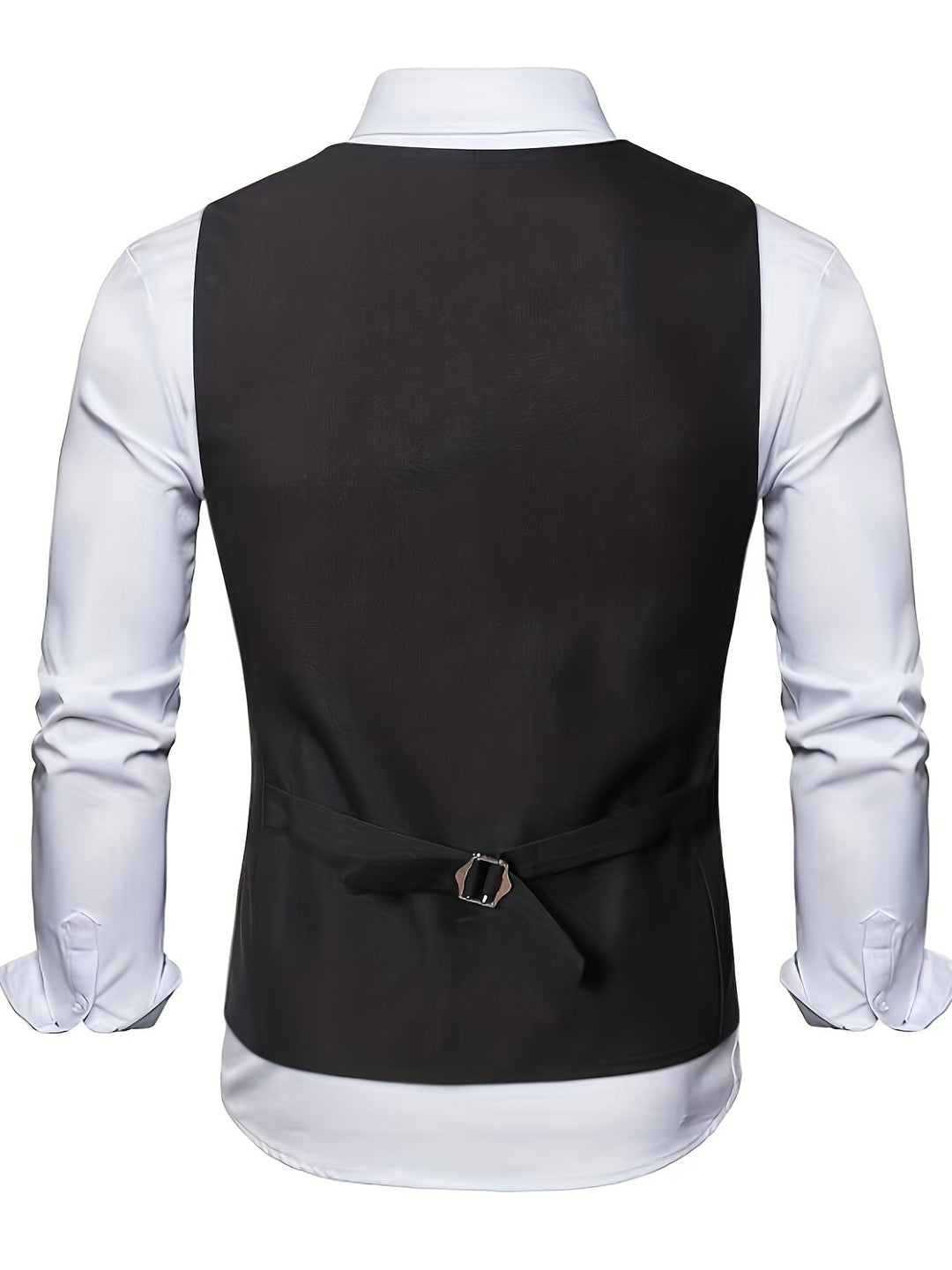 COLLARLESS POLYESTER VEST FOR MEN