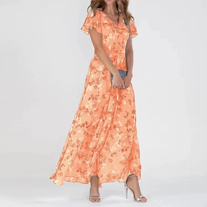 BEAUMONT NICE | ROBE MAXI FLORALE ÉTÉ POUR FEMMES
