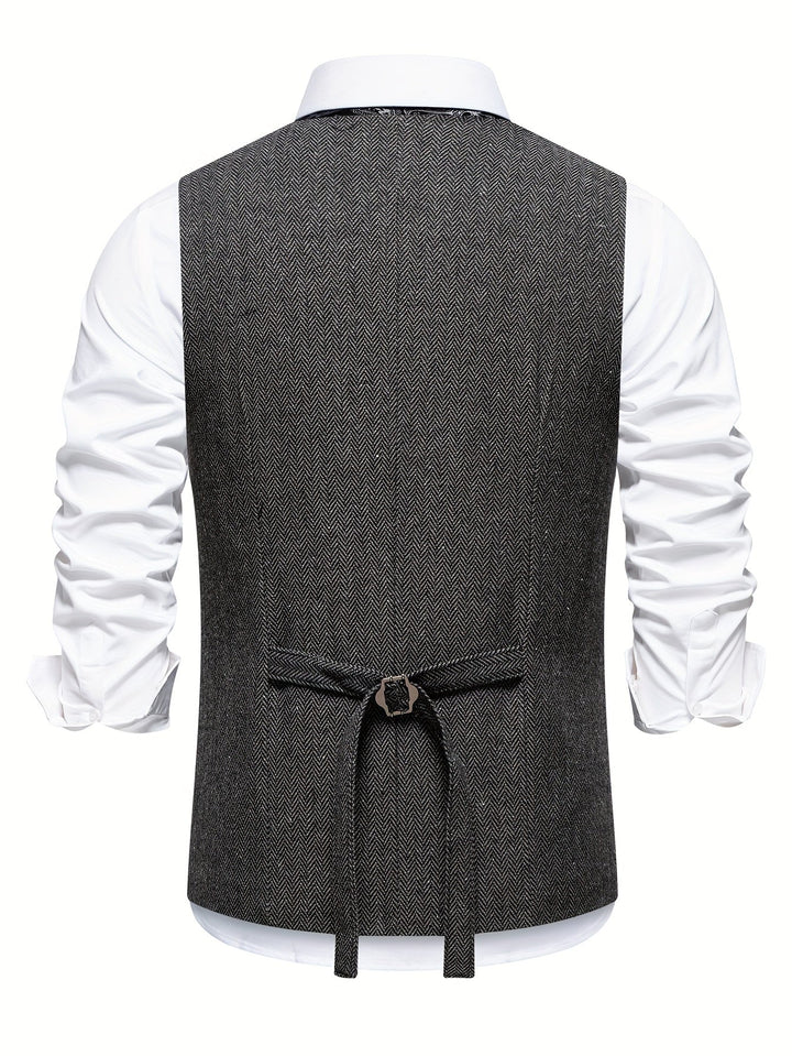 VINTAGE BUTTON VEST FOR MEN