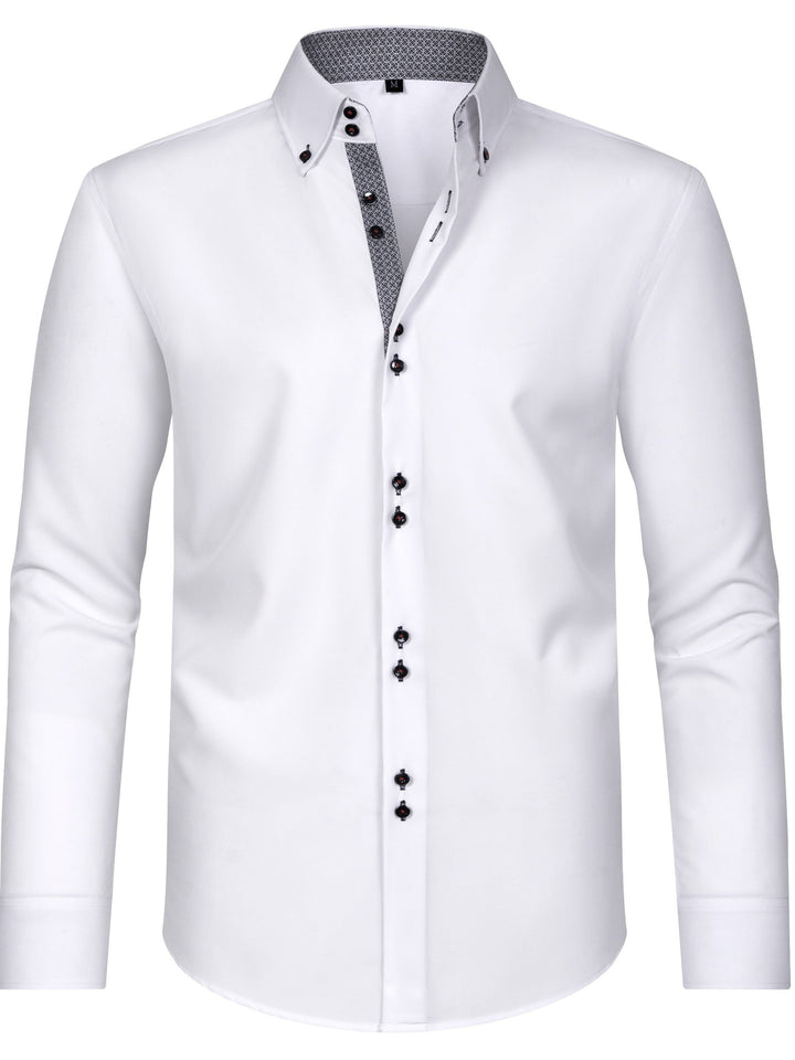 COLOR BLOCK DRESS SHIRT FOR MEN