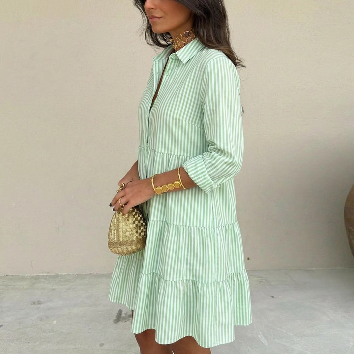 BEAUMONT NICE | ROBE À BOUTONS RAYÉE POUR FEMMES