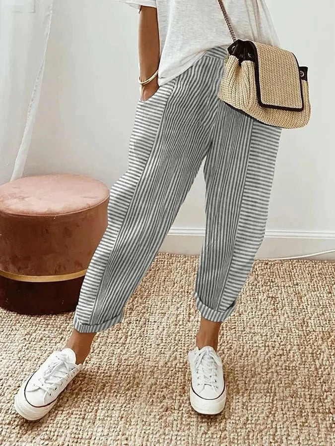 BEAUMONT NICE | PANTALONS RAYÉS STYLÉS POUR FEMMES