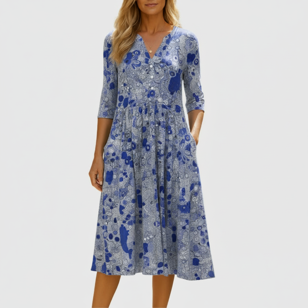 BEAUMONT NICE | ROBE CLASSIQUE À COL EN V POUR FEMMES