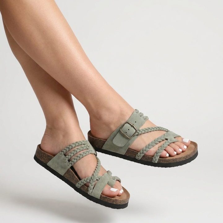 BEAUMONT NICE | SANDALES EN LIÈGE TRESSÉES POUR FEMMES